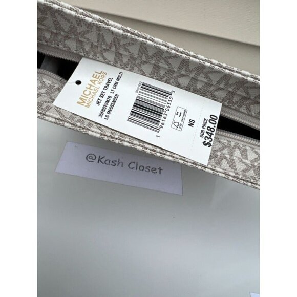 Michael Kors crossbody messenger bag MK signature large jetset bag light cream - Picture 8 of 10